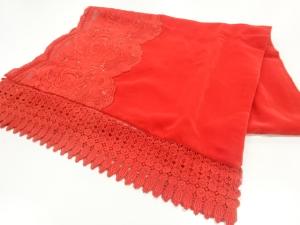 ビロードレース花模様ショール